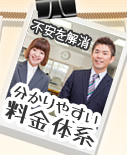 分かりやすい料金体系